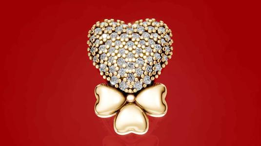 Heart Pave Earrings