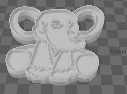 Elephant cookie cutter