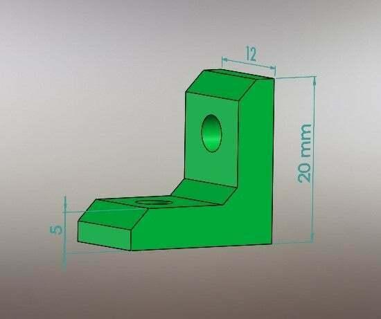 Small bracket 20x12x5 mm M4