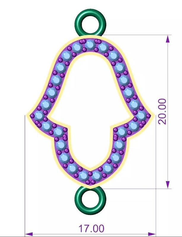 Hamsa Hand Pendant Fine Jewelery