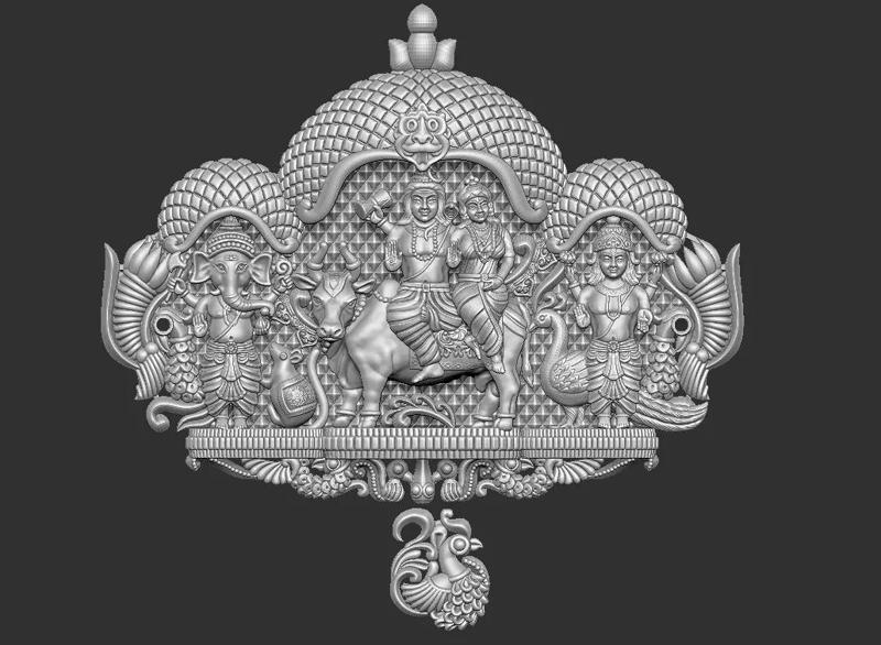 SIVA PARVATI PARIVAR II TEMPLE JEWELERY II MAHADEV FAMILY