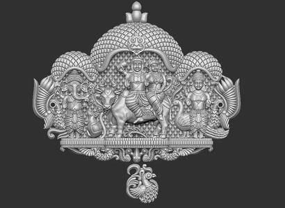 SIVA PARVATI PARIVAR II TEMPLE JEWELERY II MAHADEV FAMILY