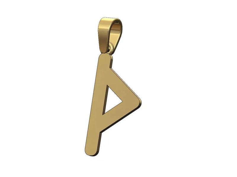 Thurisaz viking runes initials alphabet pendant charm bail