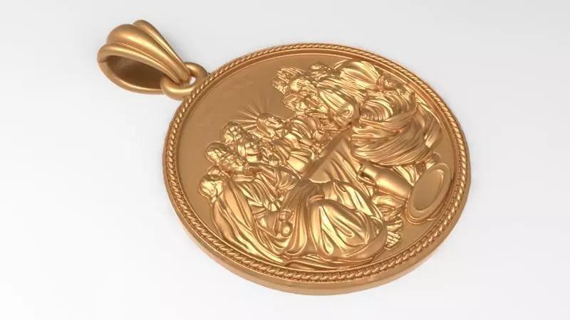 The Last Supper Pendant Necklace Jewelry Charm