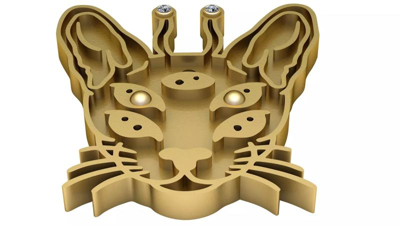 TIGER ANIMAL PENDANT 3D PRINTABLE MODEL