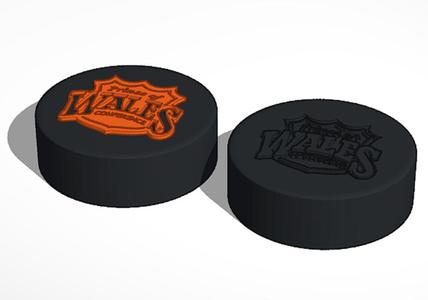 Wales Conference Retro NHL Hockey Puck Logo