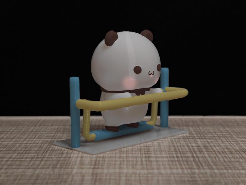 Couple Bear Series - Playing with Community Fitness Equipment Yier (Couple Bear-fitness equipment Yier