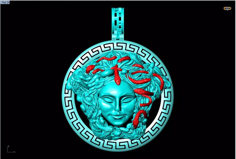 Vesacer medusa- Human head pendant