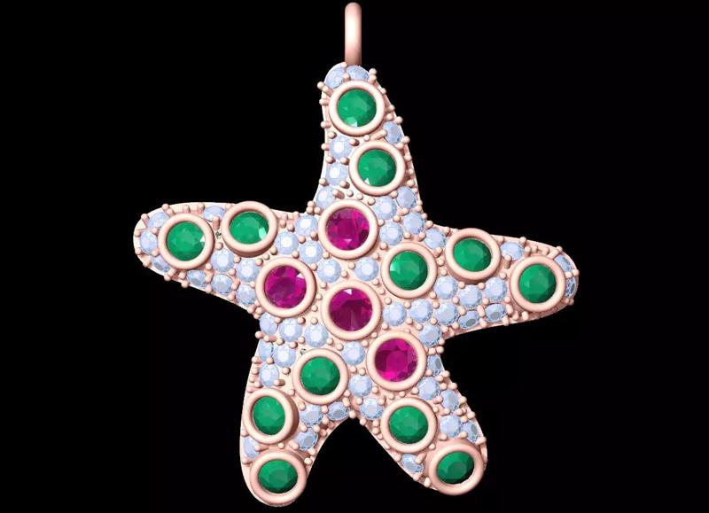 Star pendant - Starfish pendant - Womens pendant - N712017