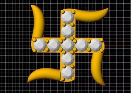 swastika pendant 3dm and stl file