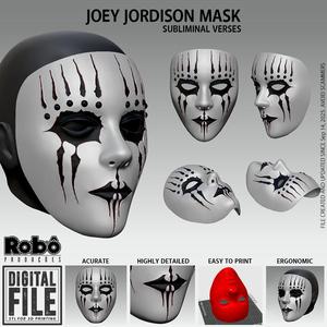SLIPKNOT - Joey Jordison Mask - Subliminal Verses (Accurate) - STL model 3D print file