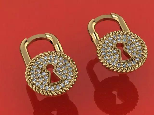 Earrings pair of gold
