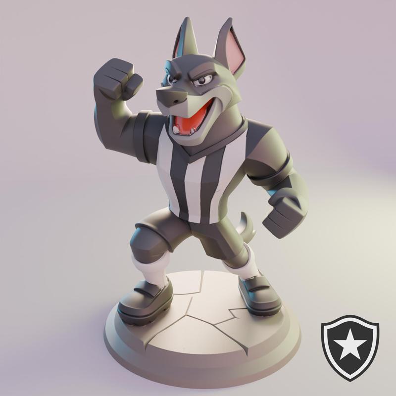 ⭐🐺⚫⚪ O Bira do Fogão em 3D – A Força e a Garra Alvinegra na Sua Coleção! ⚫⚪🐺⭐