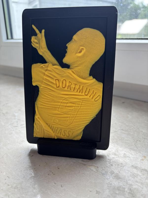 Serhou Guirassy picture with frame and stand