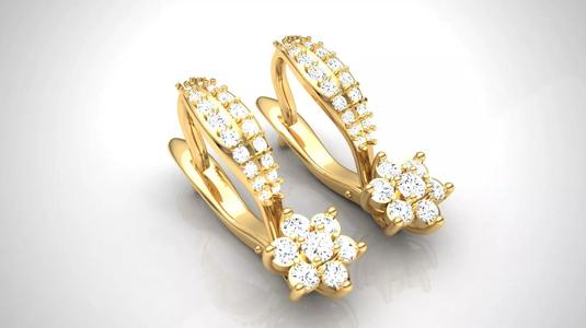 Earring E14 The luxury female earring with gems
