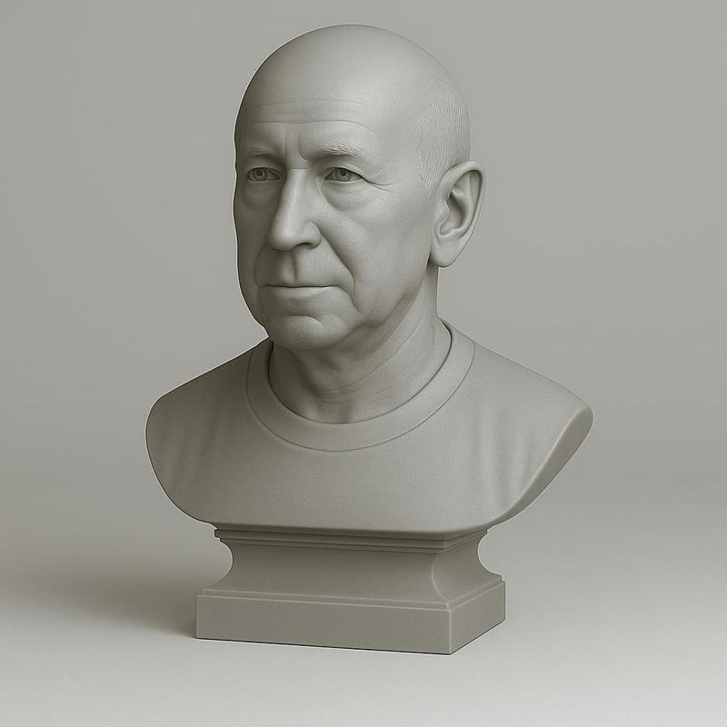 Bust of Bobby Charlton - Manchester United Legend and World Champion with England
