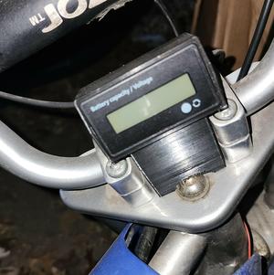 Razor MX350 Dirt Bike - Handlebar Mounted Voltage Meter Mount V2