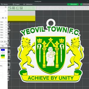 National League Yeovil Town keychain badge color printable and renderable