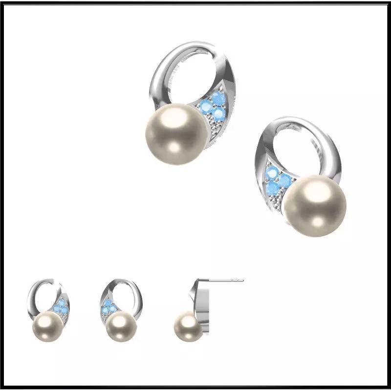 JCD Format Elegant gold pearl earrings jewellery jcd design