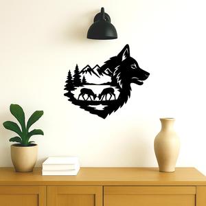 Wolf wall decoration