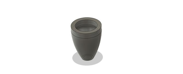 Vase planter conic shape solidbody 3d model