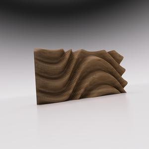 Wall decor wave parametric facade wood panel