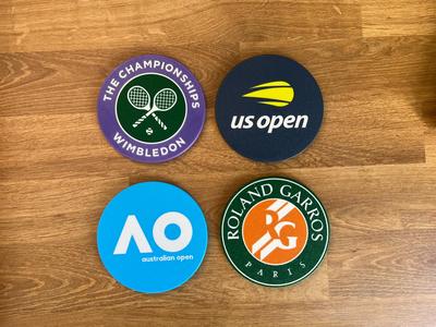 Tennis Grand Slam Coasters - US Open Wimbledon