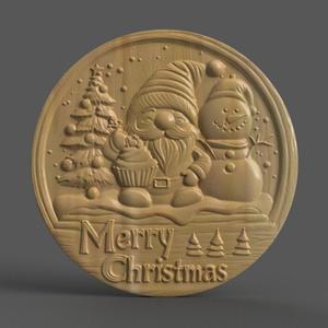 merry Christmas Ornament Tree - Wall Art - clock - Keychain