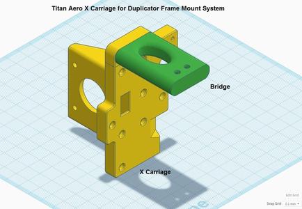 Titan Aero X Carriage for Duplicator Frame Mount System
