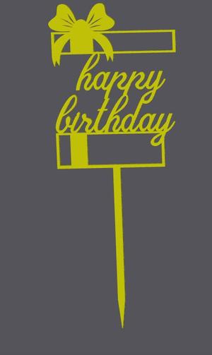 Happy Birthday" Topper with Customizable Name