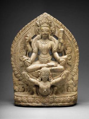 God Vishnu Riding on His Mount, Garuda, 16th/17th century