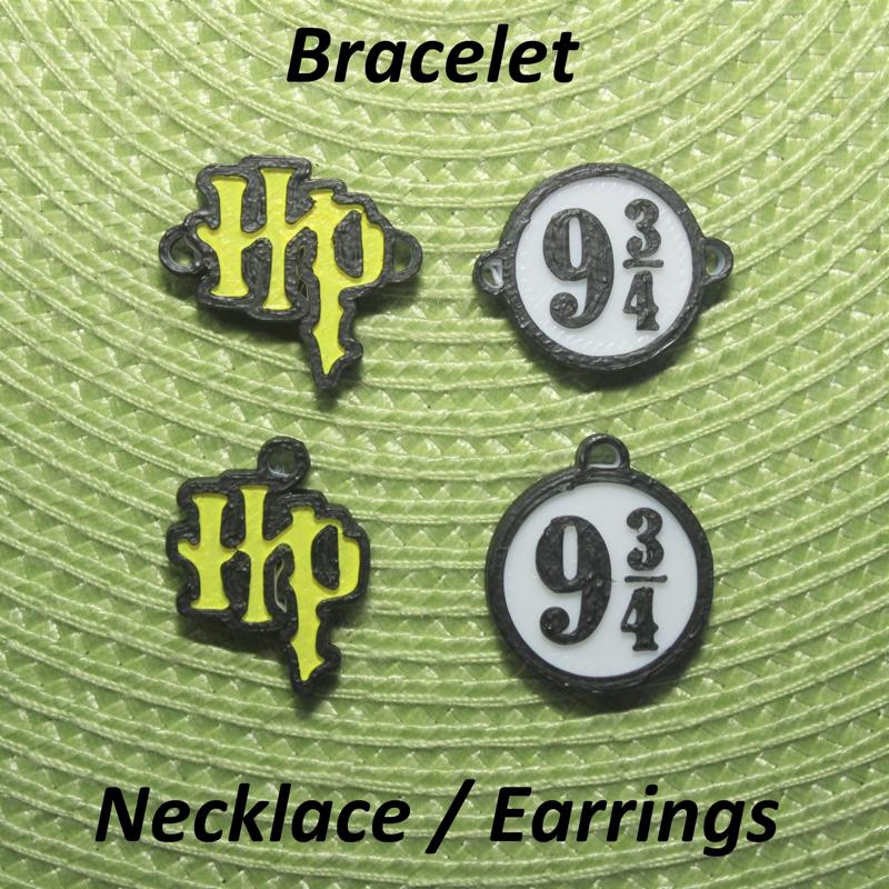 4 Harry Potter #1 Necklaces, Bracelets, Earrings, Jewelry