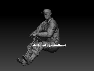 WW2 AMERICAN SOLDIER SITTING DRIVING V3