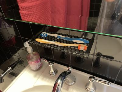 Hexagon Toothbrush Holder - Magnetic Under Vanity