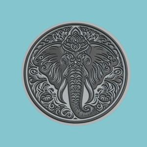 Elephant Medallion Elephant 3d Print Model