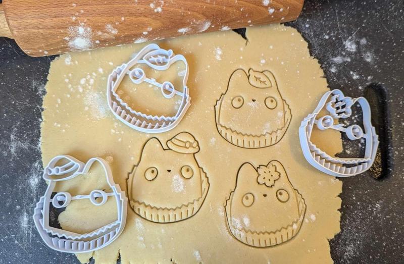 Totoro Chou with cookie cutter cream