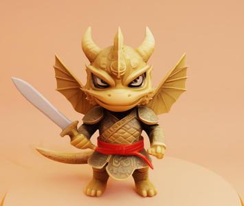 Chibi Samurai Dragon