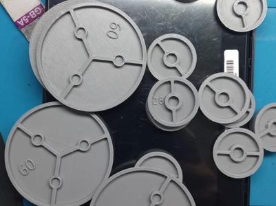 Bases with number and magnets