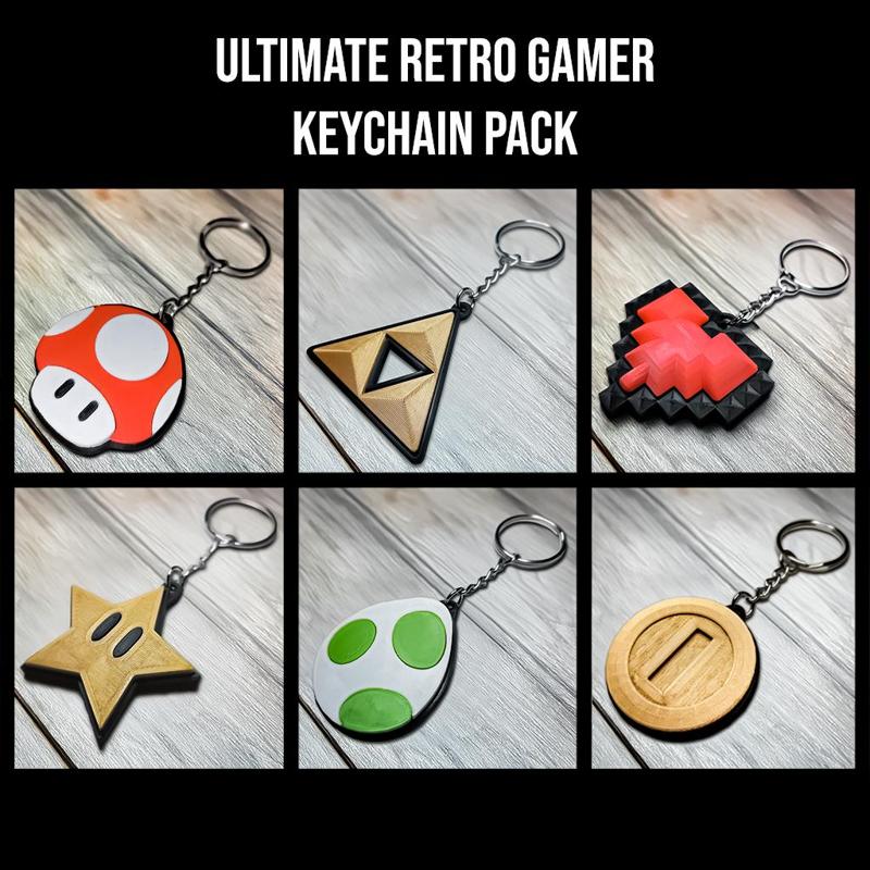Ultimate Retro Gamer Keychain Pack - 3D Printable Designs