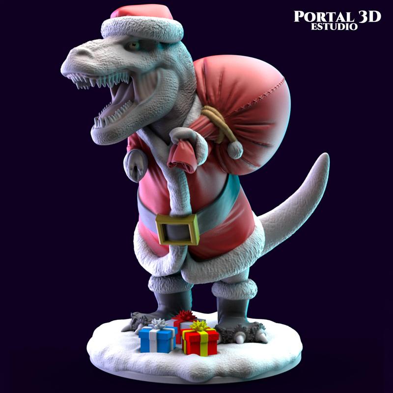 Santa Claus T-REX christmas