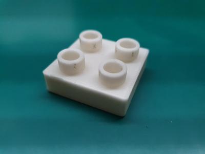 🧱 Lego Duplo 2x2 brick half height Easy print