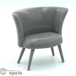 1:12 miniature Modern armchair 1