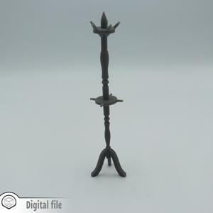 1:12 miniature Tall coat rack