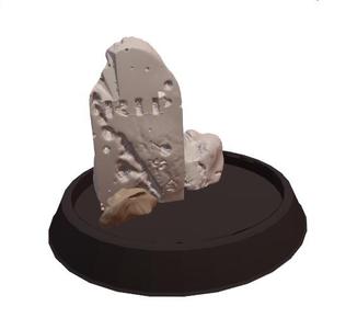 REST IN PEACE big rock - R.I.P. TOMB FOR MY MINIATURES base 25x25xh3mm