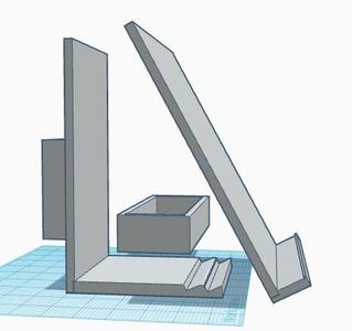 Notebook stand with pencil holder 