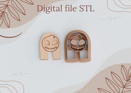STL Digital Files for Polymer Clay Cutters | 3D Printable Cookie Cutters DIY Craft Tools Instant Download Earrings cutters "Zombi Halloween"