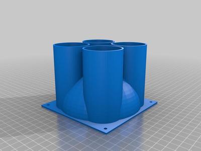 120mm Fan Cover to 4 1" pipes