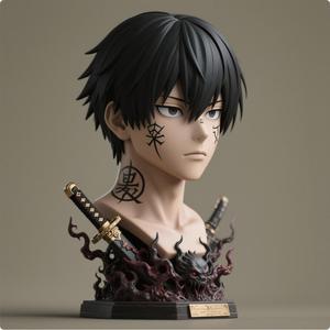 anime head statue