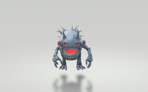 Four-eyed monster figure