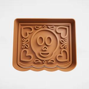 Day of the dead halloween skull flag